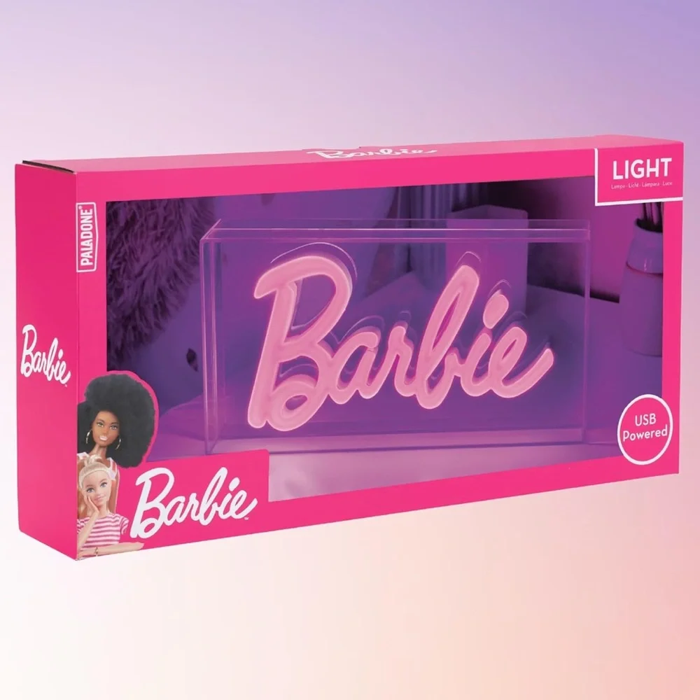 NWT Barbie Logo LED Neon Pink Light‎ Sign - USB Powered